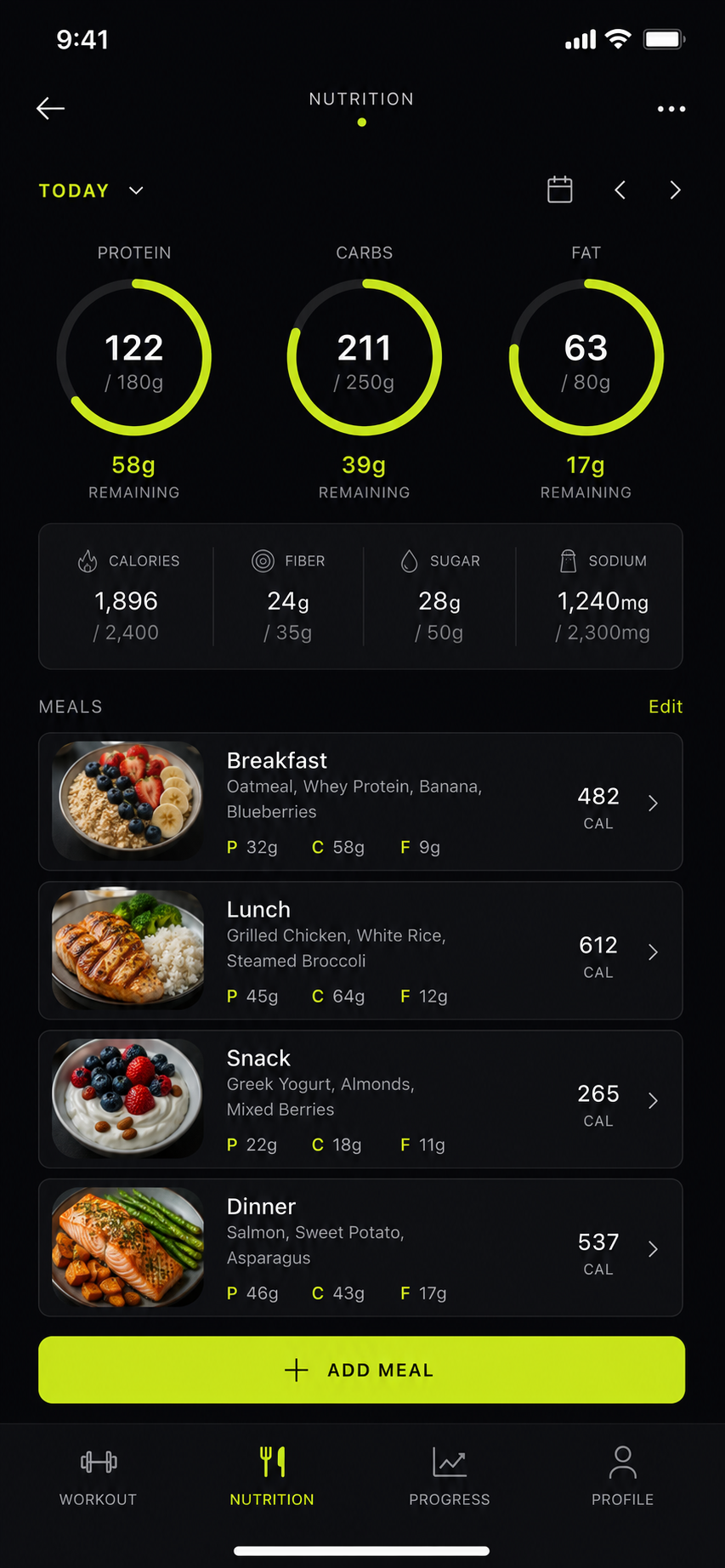 Nutrition logging